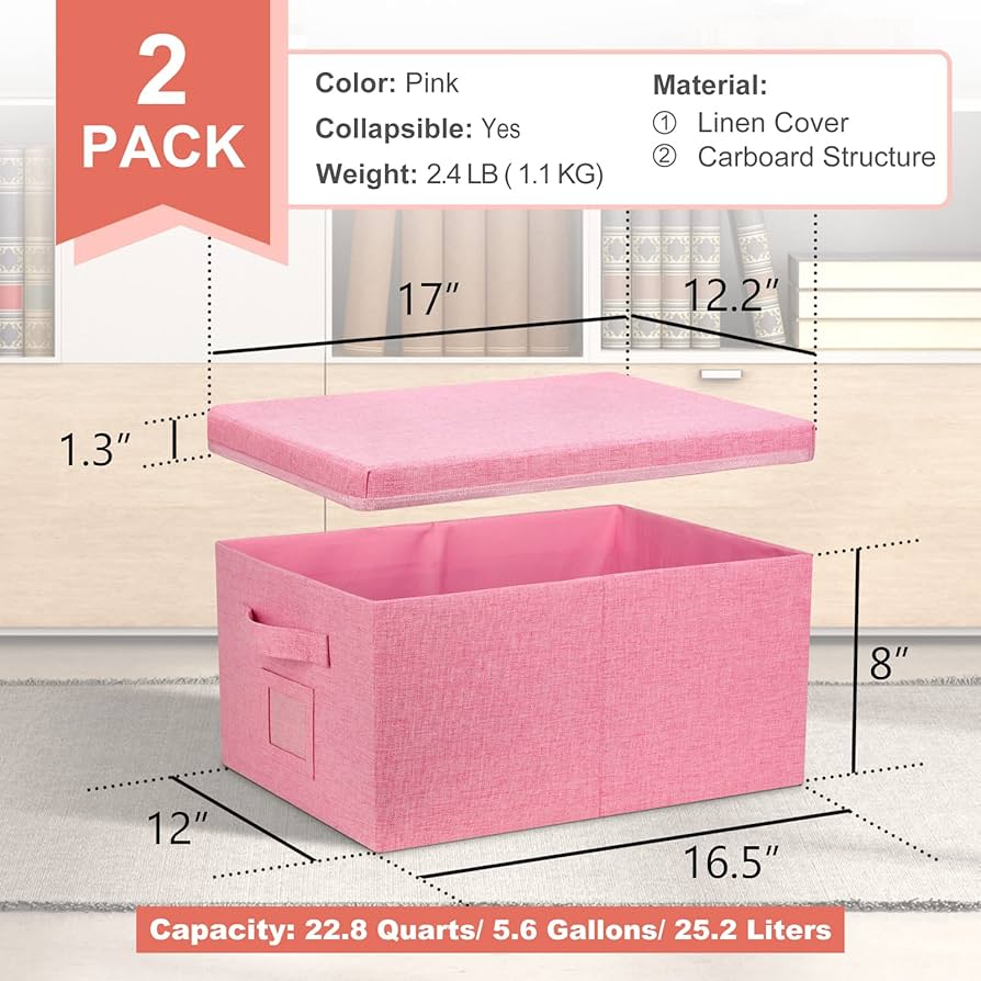 Amazon.com - Graciadeco 22.8qt Closet Storage Boxes with